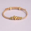 999 Sterling Silver Yellow Rope(Wrist Circumference: 13-20cm)