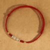 925 Sterling Silver Dark Red Rope