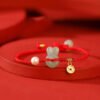 Hetian Jade(ProsperityAbundance)(Bracelet Size 14cm)