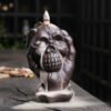 Halloween Skull With Ghost Hand 9.6*11.2*15.5cm