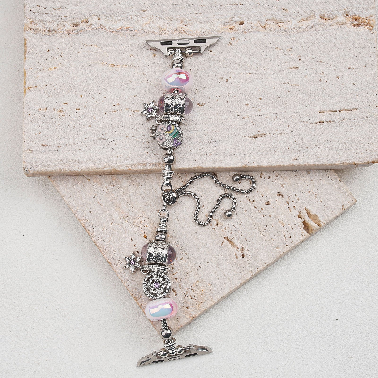 Beaded Star Charm Pandora-Style Bracelet Apple Watch Band (1)