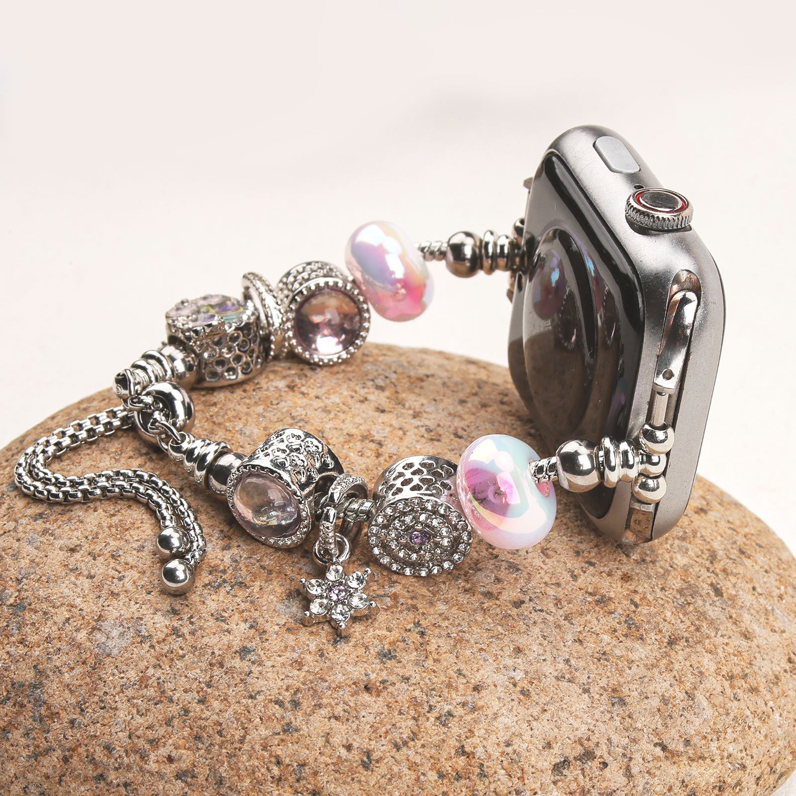 Beaded Star Charm Pandora-Style Bracelet Apple Watch Band (3)