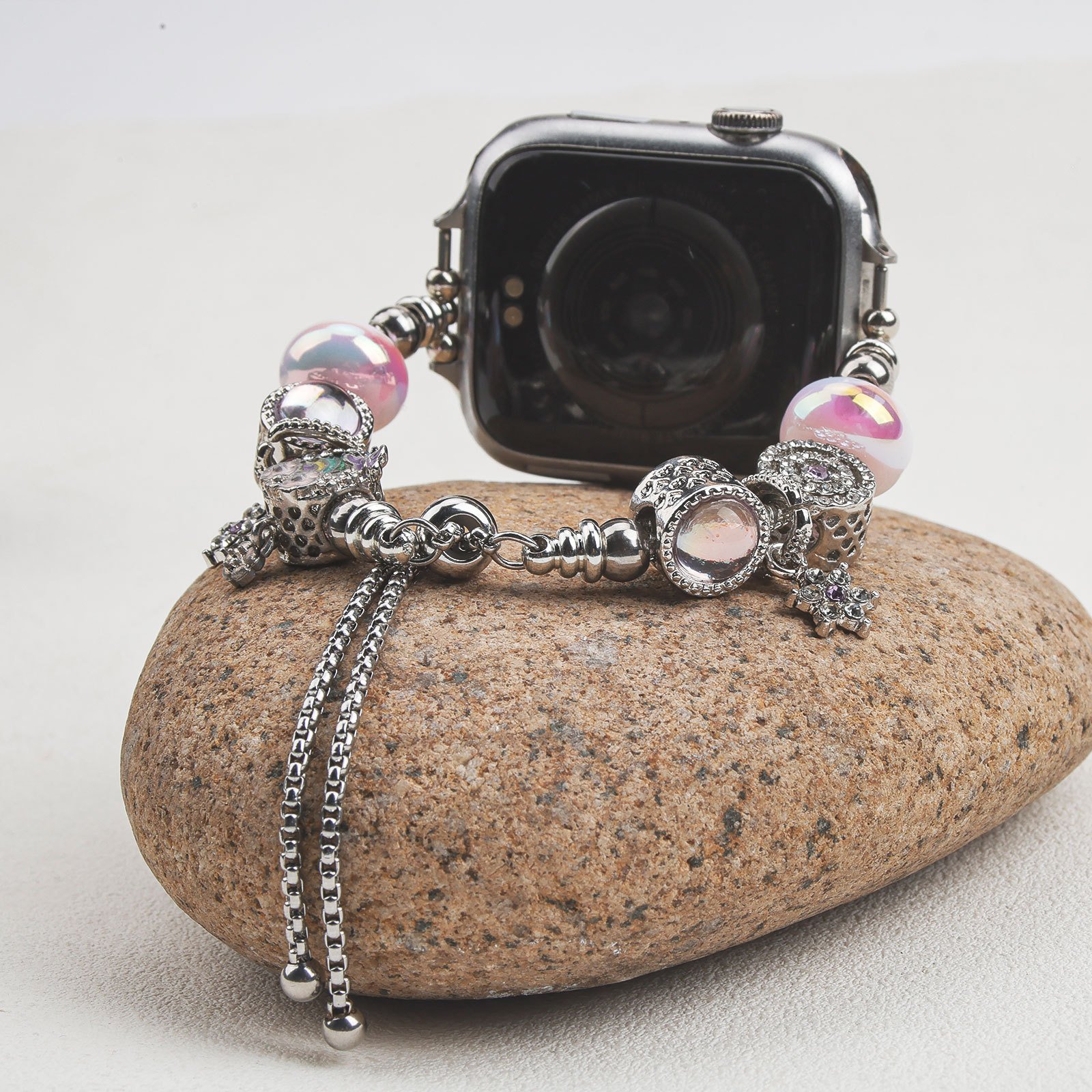 Beaded Star Charm Pandora-Style Bracelet Apple Watch Band (5)