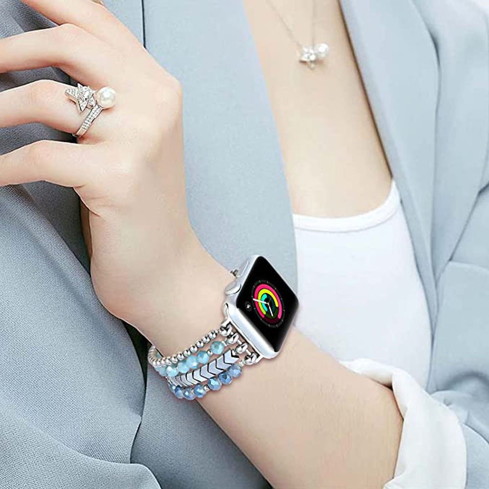 Healing Black Onyx & Crystal Energy Apple Watch Band (10)