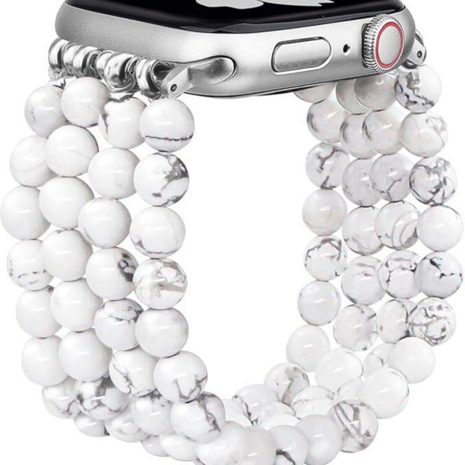Turquoise Stretch Beaded Apple Watch Band (5)